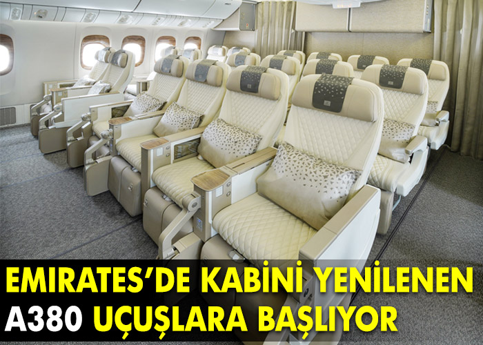 Emirates A380’de kabini yeniledi