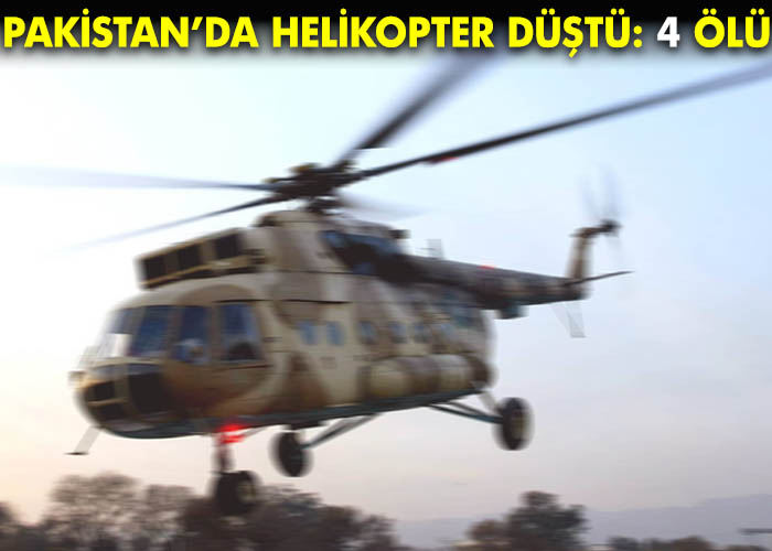 Pakistan’da helikopter düştü: 4 ölü